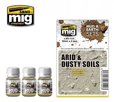 Ammo Mig A.Mig 7440 Arid & Dusty Soils Mud & Earth Set
